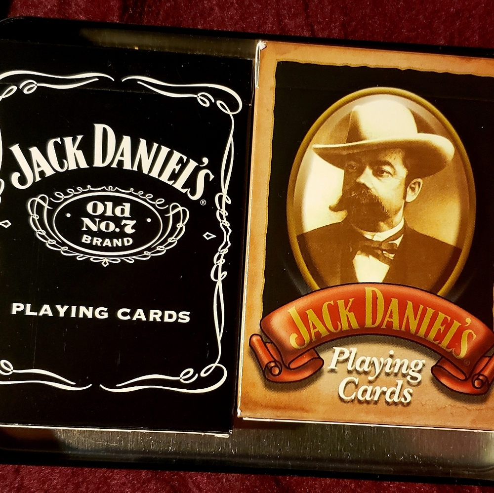 Tin of Jack Daniels playing card